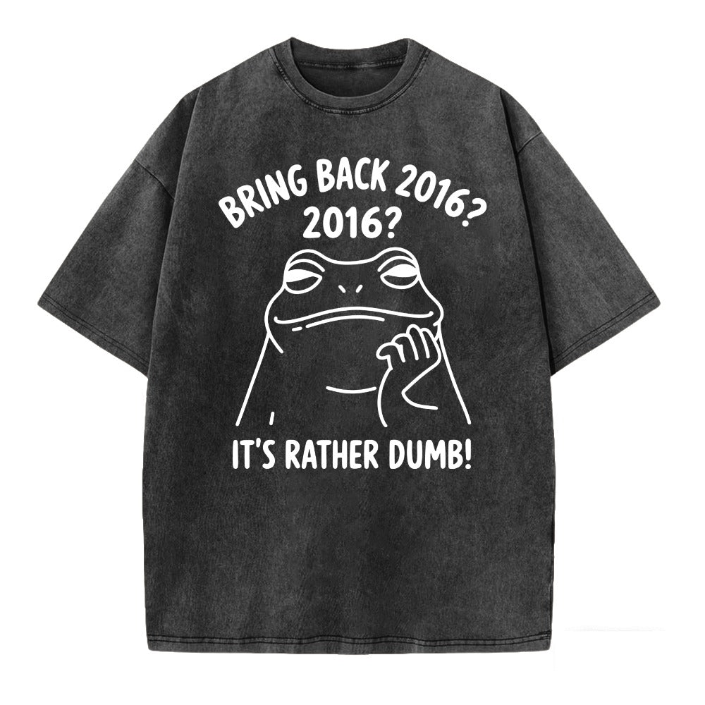 Vintage Aesthetic Streetwear Sarcastic Pepe Frog Graphic Washed T-Shirt