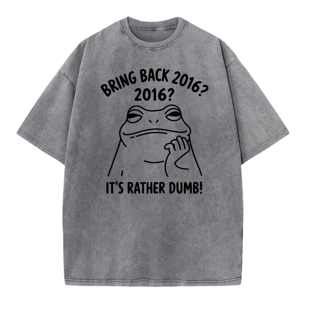 Vintage Aesthetic Streetwear Sarcastic Pepe Frog Graphic Washed T-Shirt